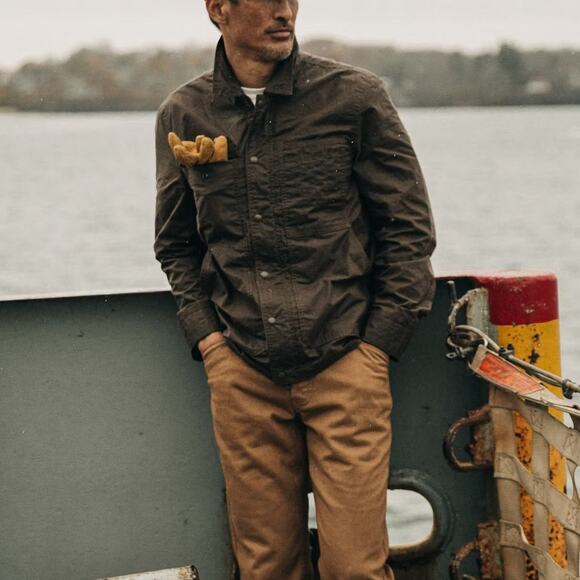 Taylor Stitch The Longshore Waxed Canvas Jacket 40 NEW Dark Oak Brown Coat M